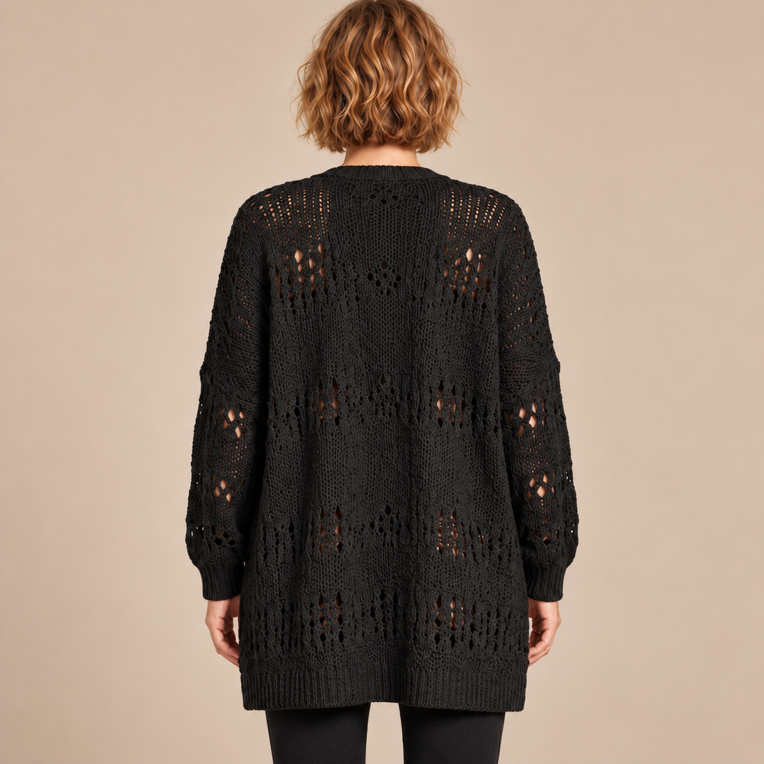 Open damesvest met lange mouwen