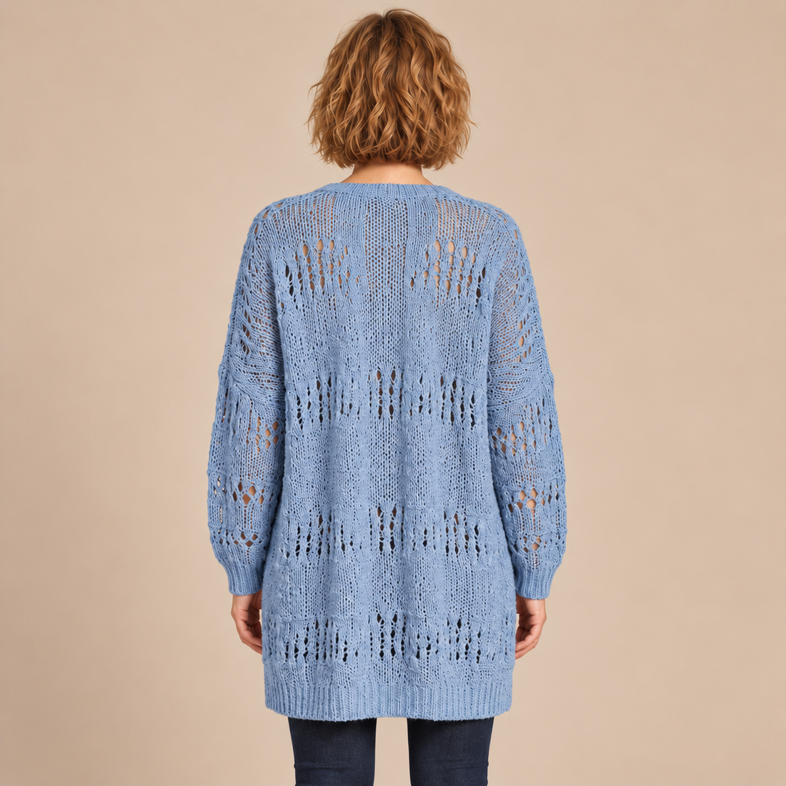 Open damesvest met lange mouwen
