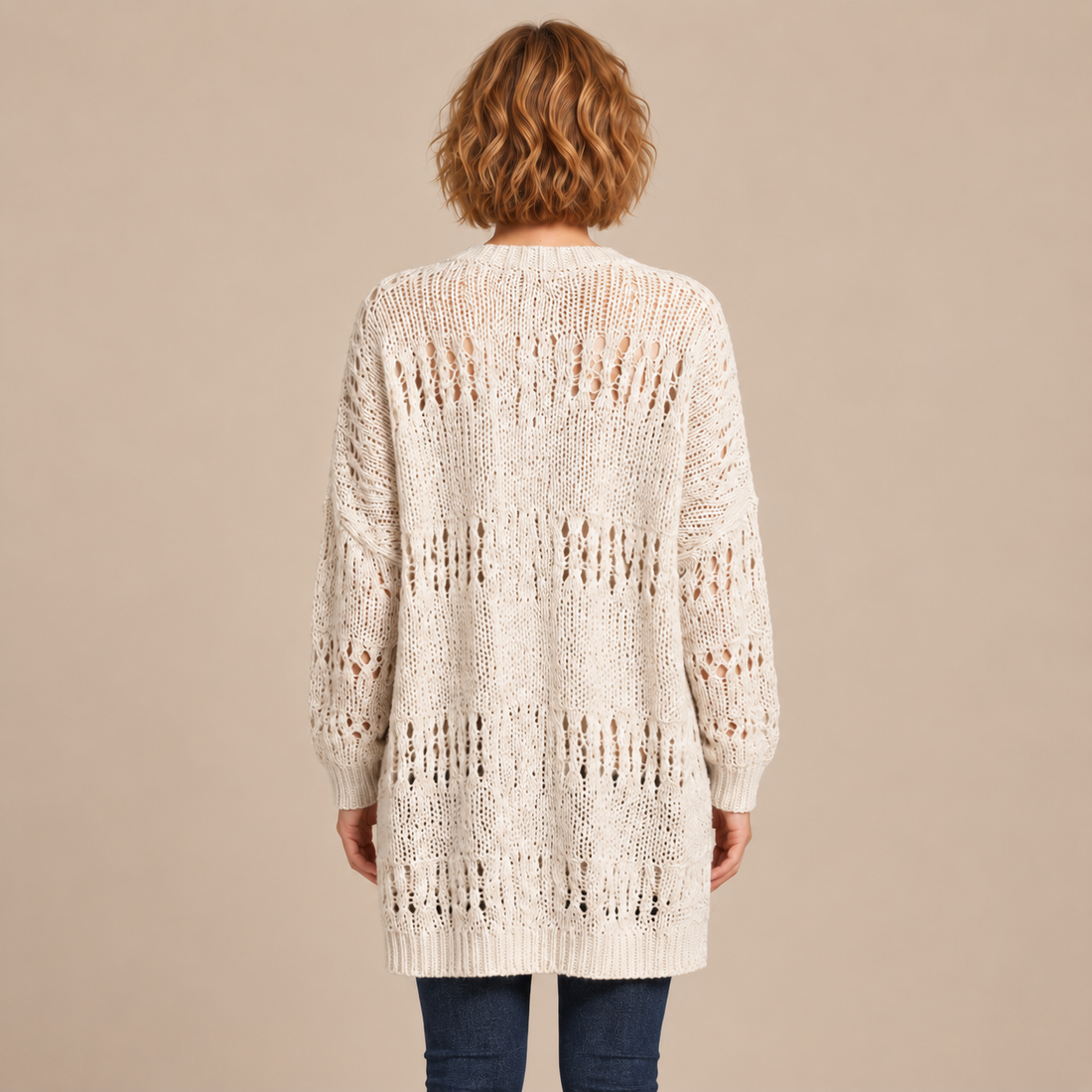 Open damesvest met lange mouwen