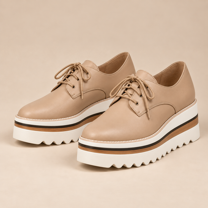 Oxfordschoenen voor dames met vetersluiting voor een casual look