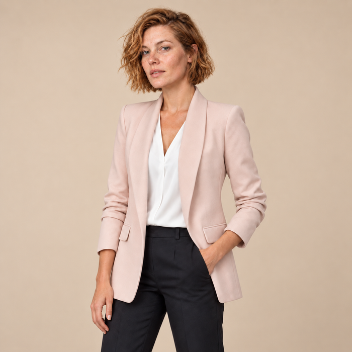 Damesblazer met overslagkraag en getailleerde pasvorm