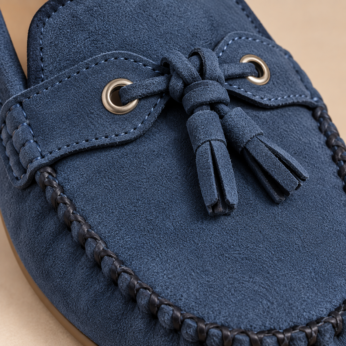 Leren loafers voor dames met mocassinstiksels voor dagelijks gebruik