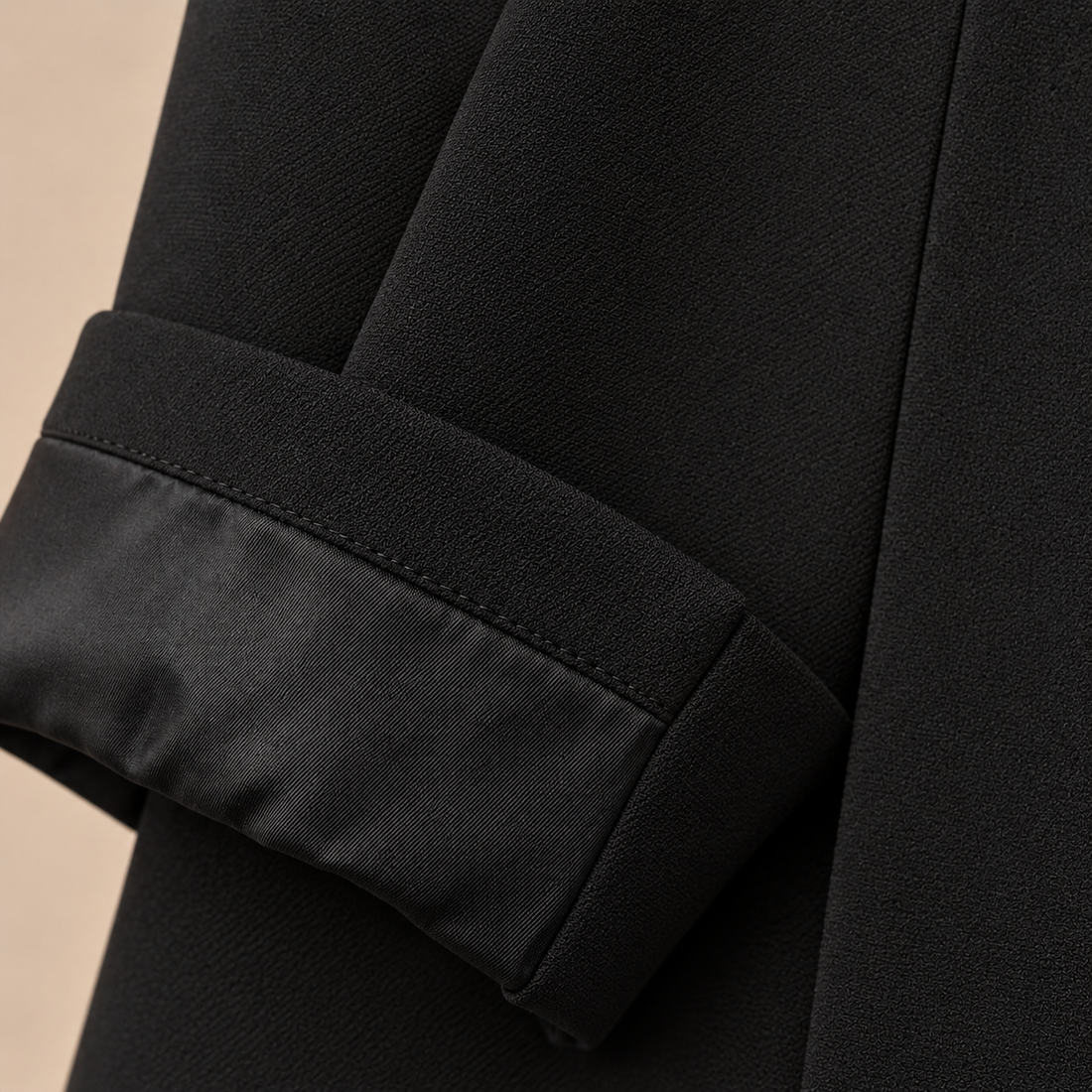 Open damesblazer met gestructureerde revers