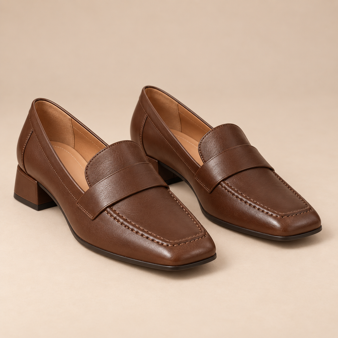 Orthopedische instaploafers voor dames met lage hak voor comfort de hele dag door