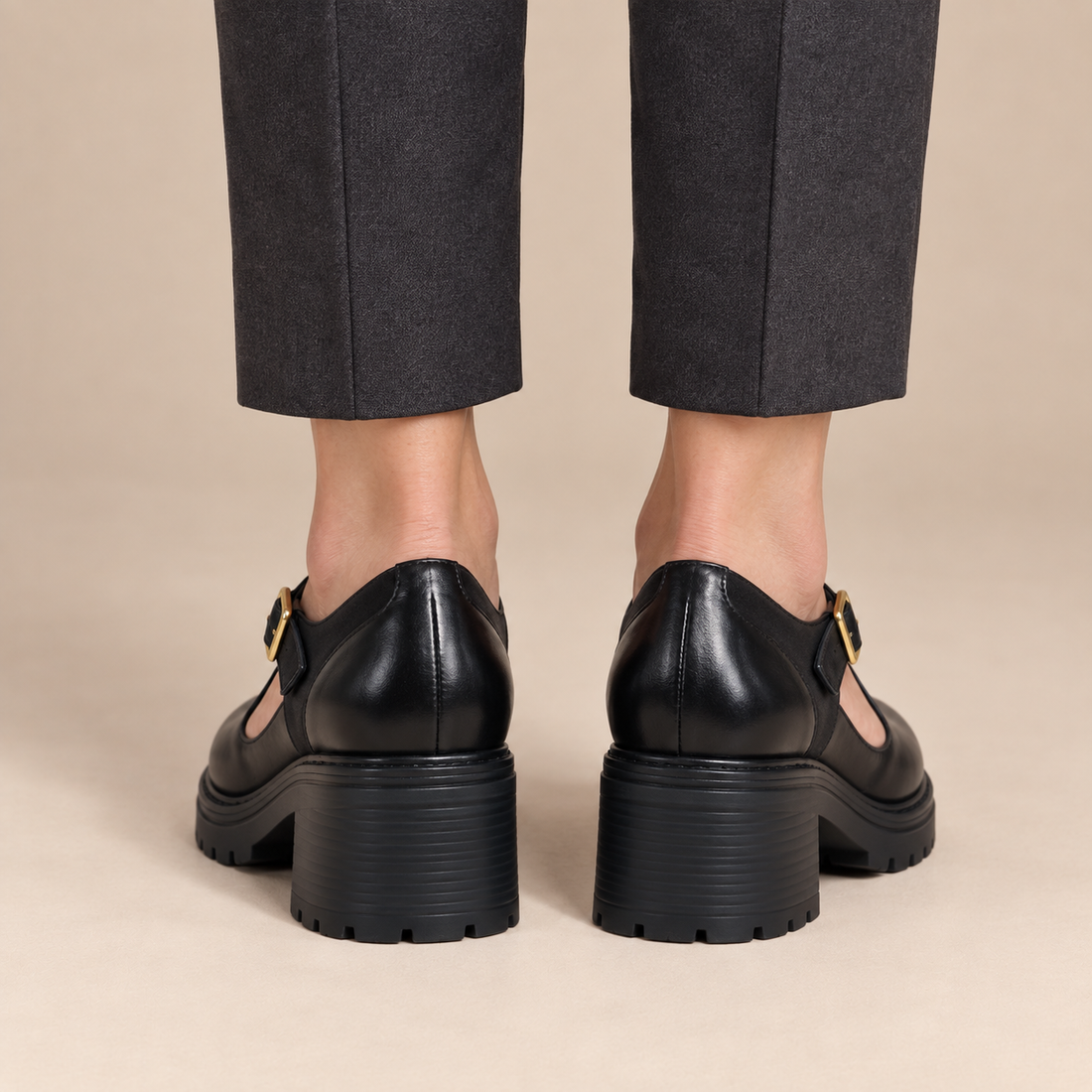 Mary jane pumps voor dames met blokhak, voor op kantoor