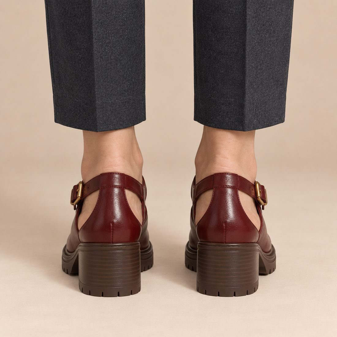 Mary jane pumps voor dames met blokhak, voor op kantoor