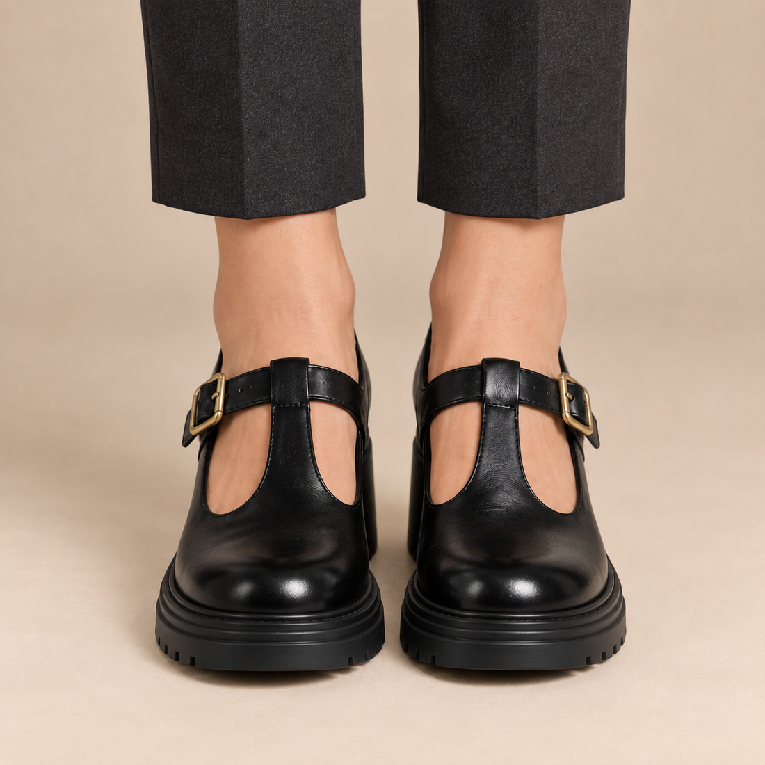 Mary jane pumps voor dames met blokhak, voor op kantoor