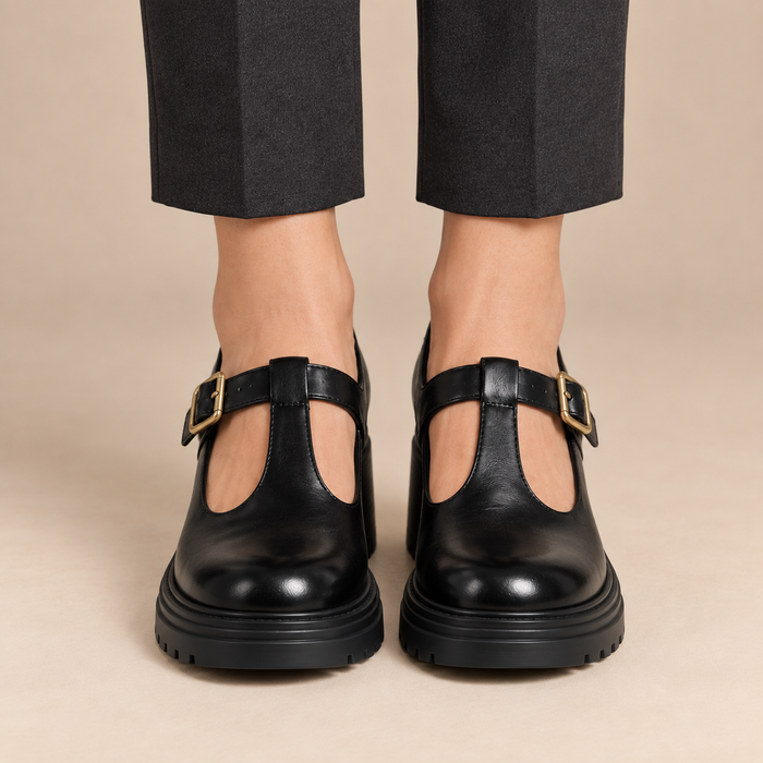 Mary jane pumps voor dames met blokhak, voor op kantoor