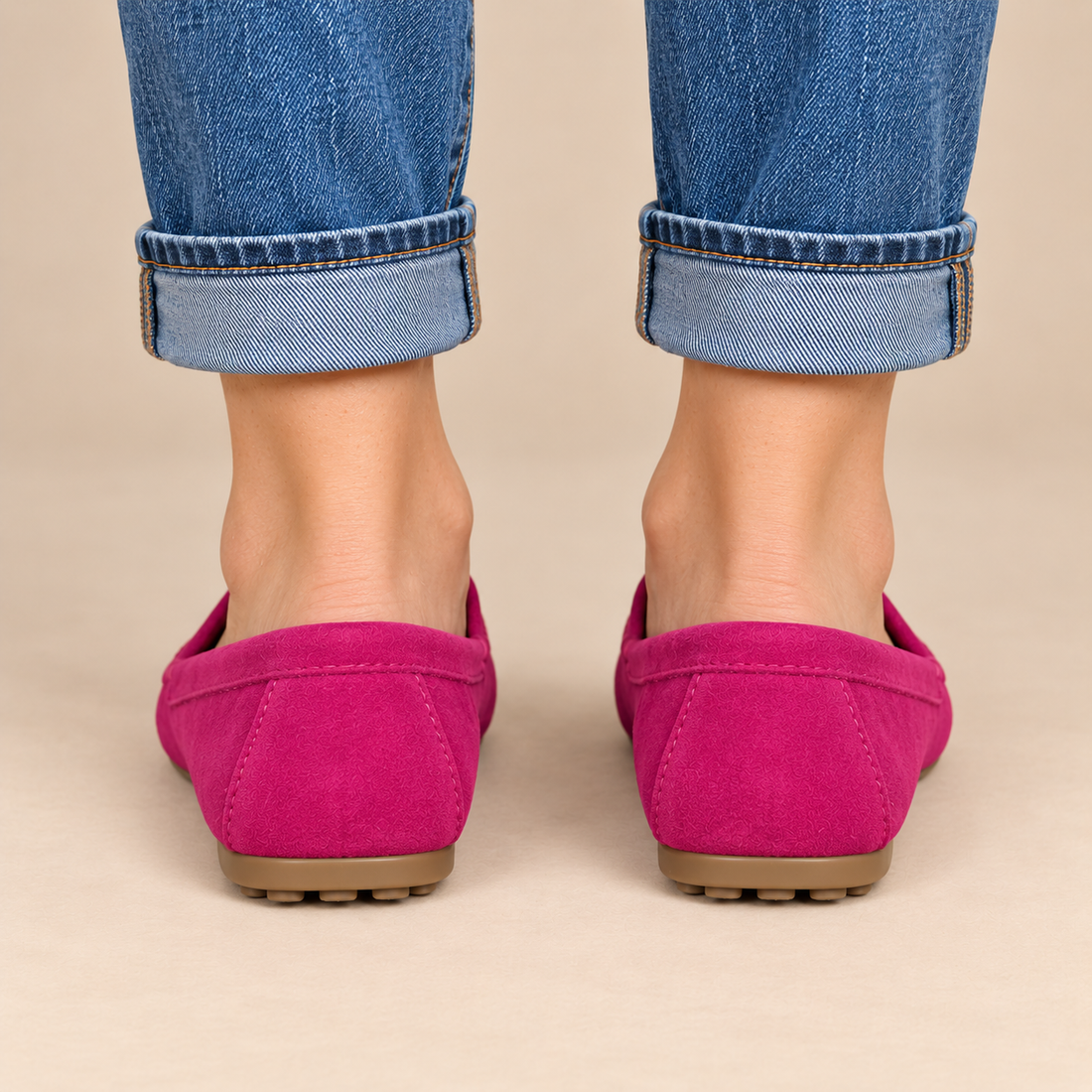 Leren damesloafers met platte zool voor dagelijks gebruik