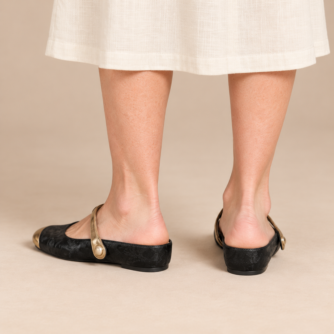 Orthopedische damesschoenen met lage hak en mary jane-bandje voor comfort de hele dag door