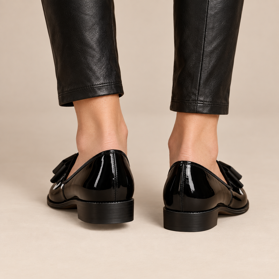 Leren damesloafers in instapmodel met flexibele zool