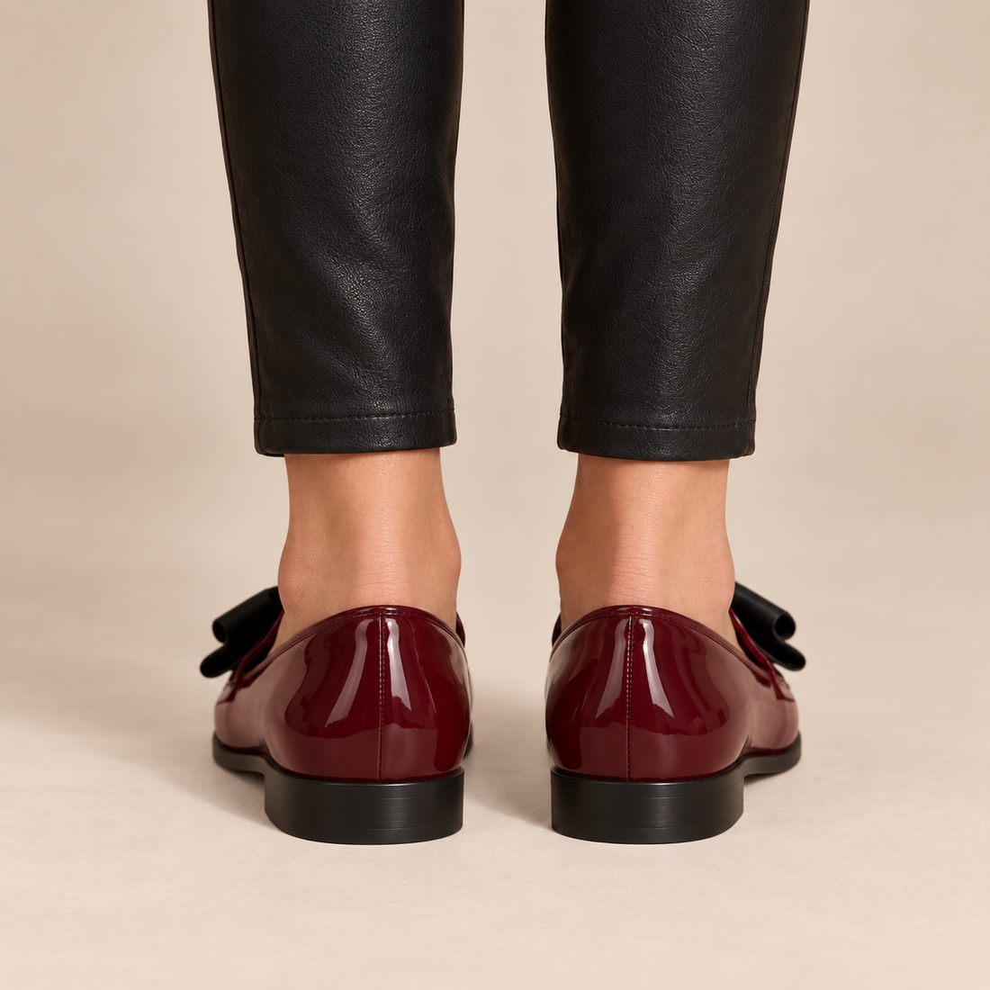 Leren damesloafers in instapmodel met flexibele zool