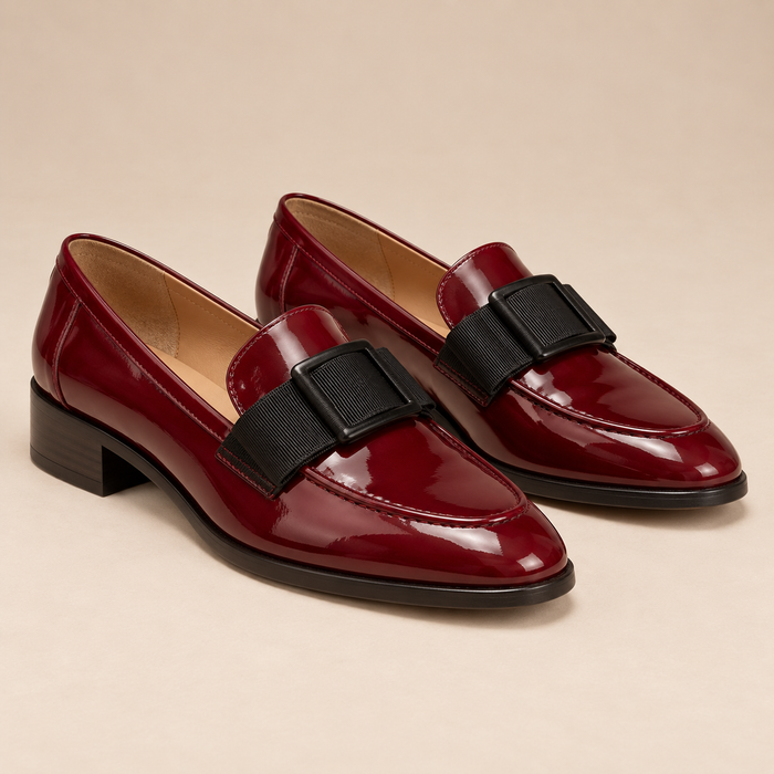 Leren damesloafers in instapmodel met flexibele zool