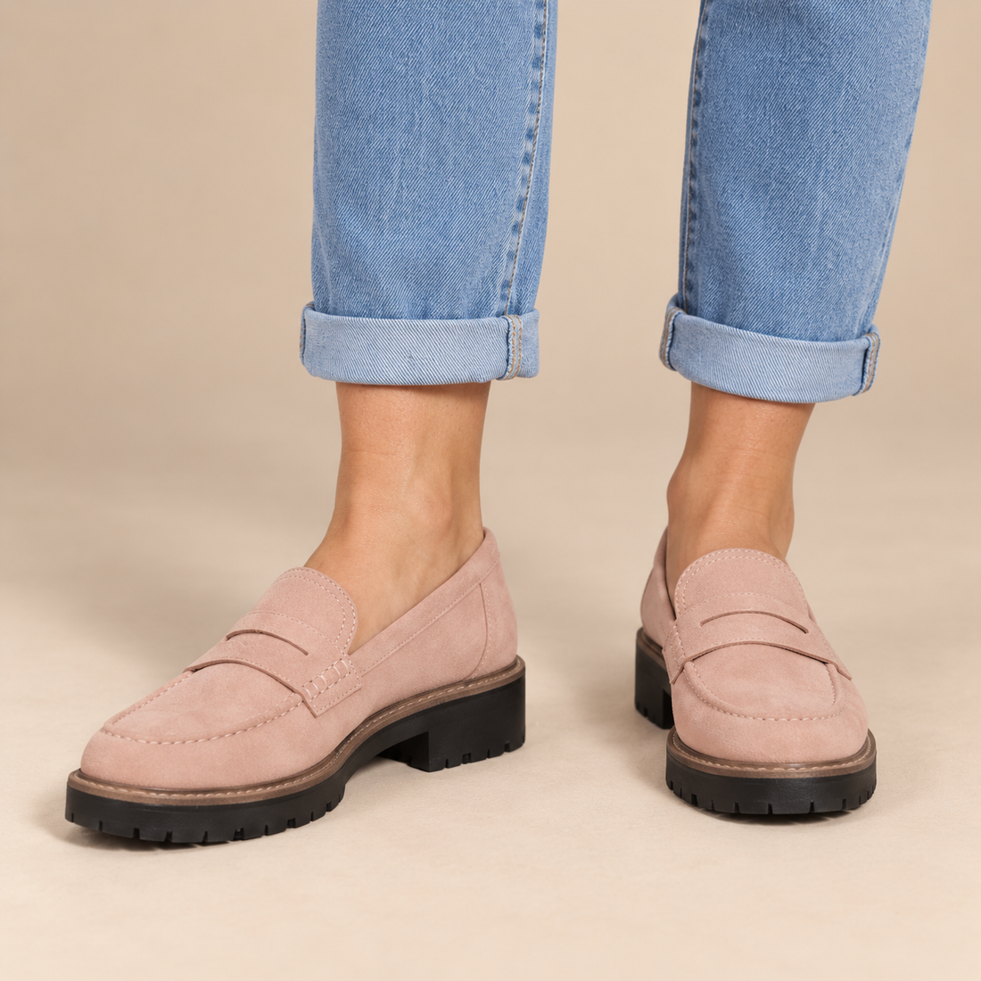 Damesloafers met suède bovenwerk voor dagelijks gebruik