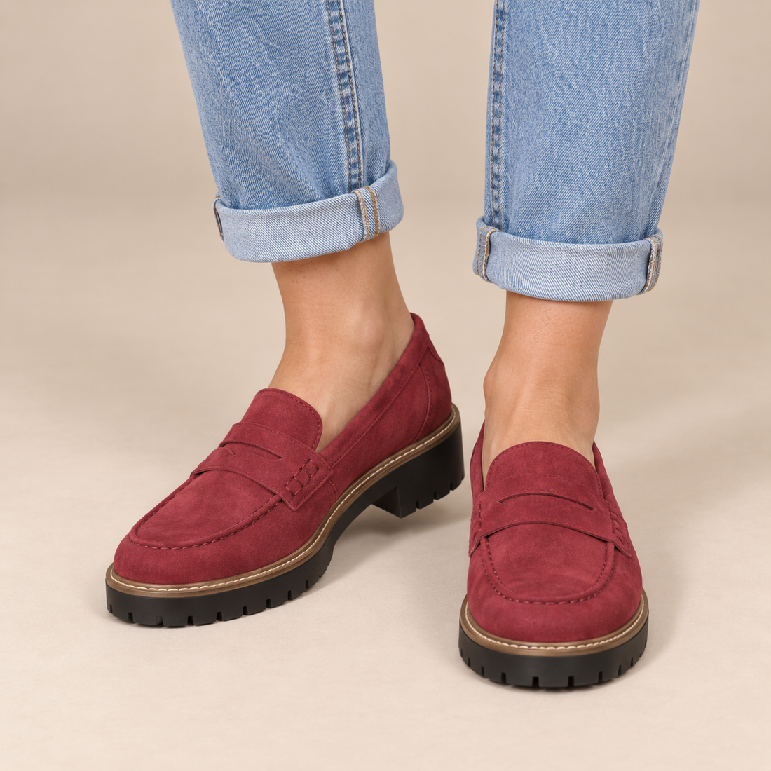 Damesloafers met suède bovenwerk voor dagelijks gebruik