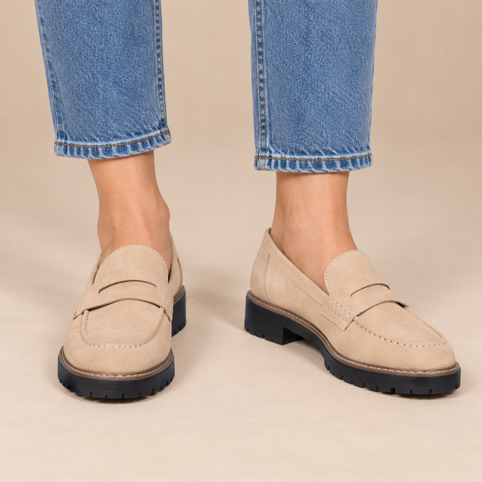 Damesloafers met suède bovenwerk voor dagelijks gebruik