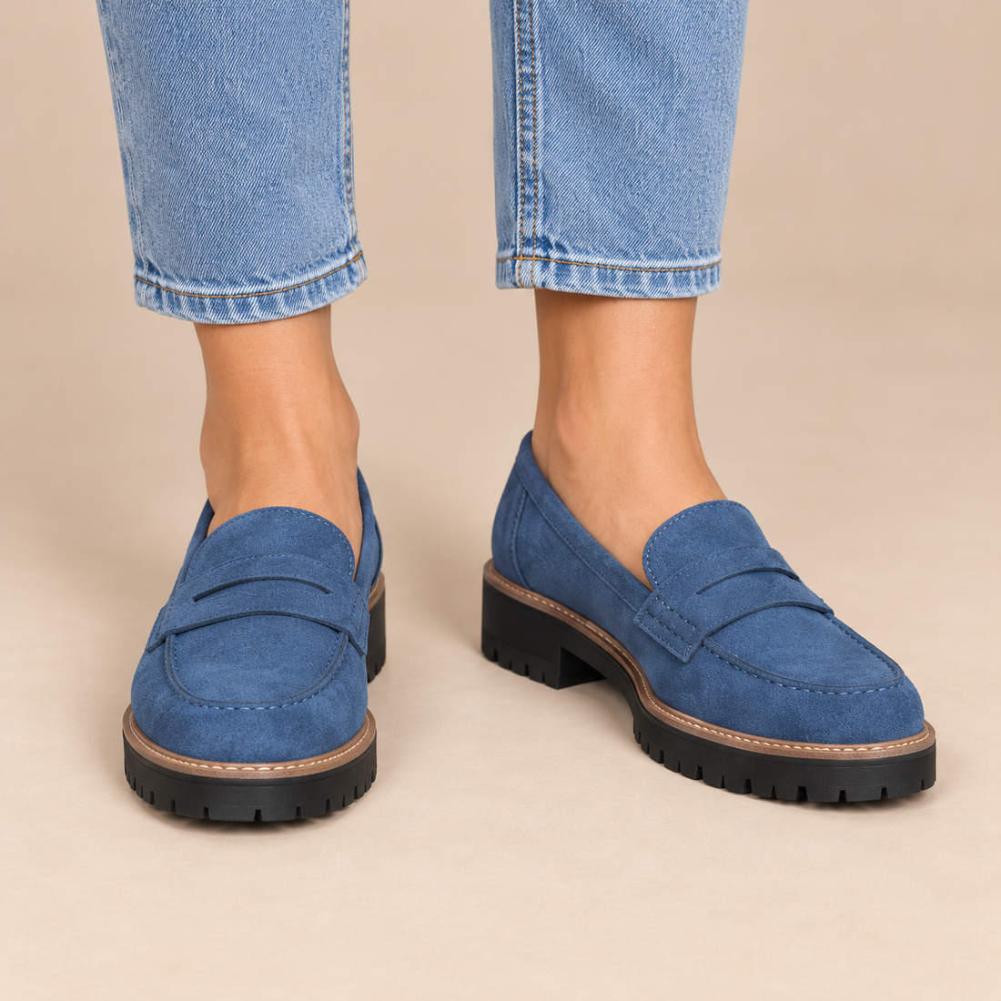Damesloafers met suède bovenwerk voor dagelijks gebruik