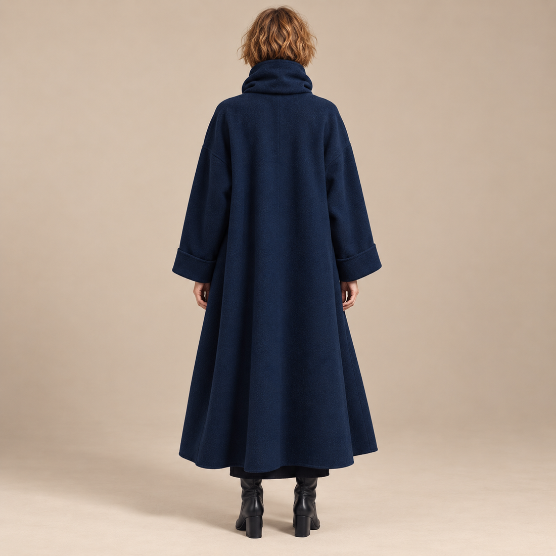 Maxijas voor dames met col en ontspannen oversized pasvorm