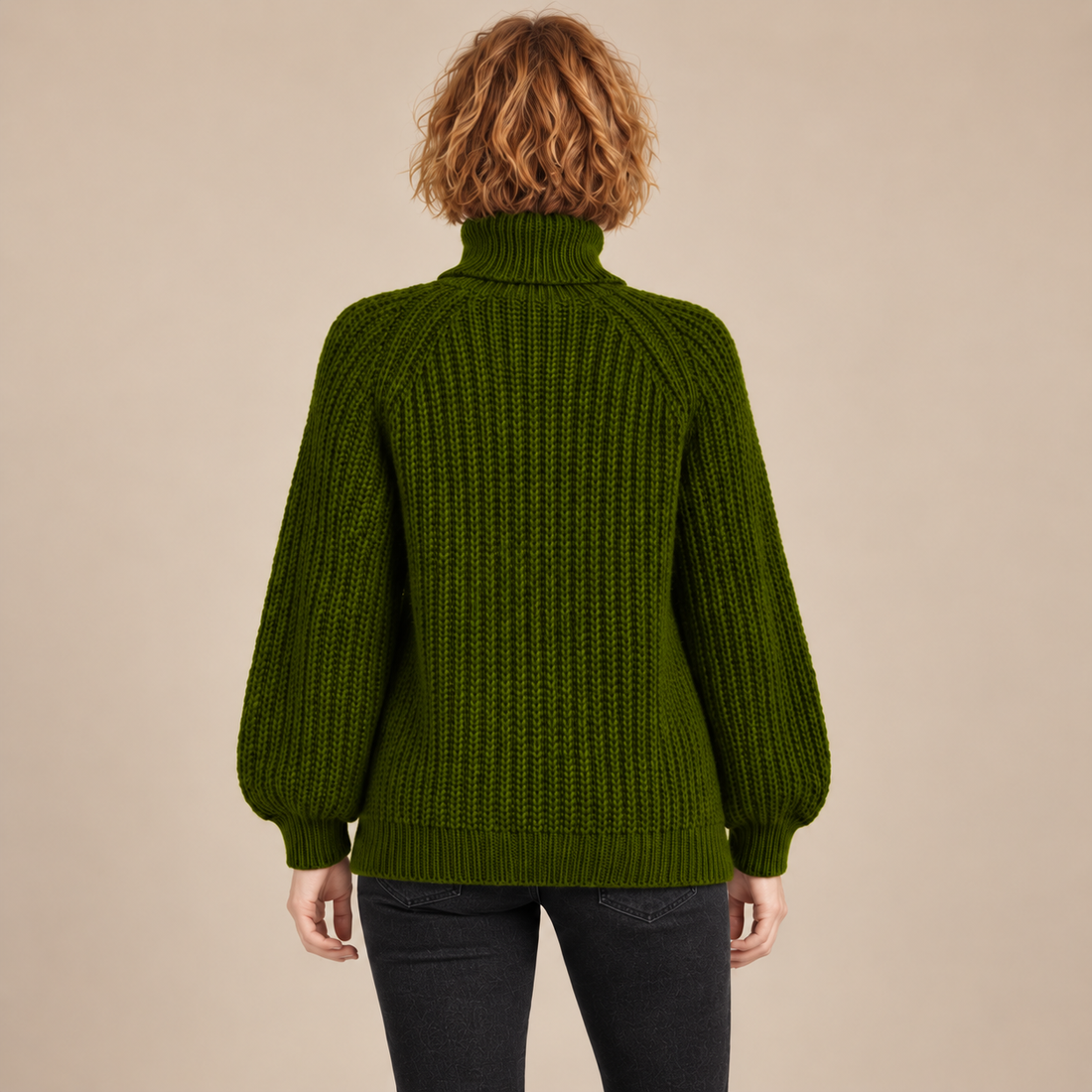 Grofgebreide damescoltrui met ontspannen pasvorm