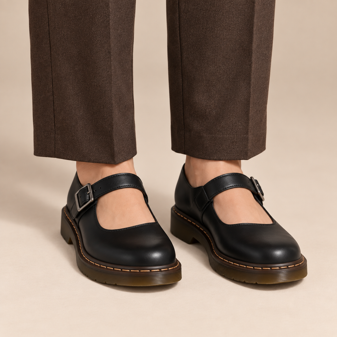 Platte mary janes voor dames met gespbandje voor dagelijks gebruik