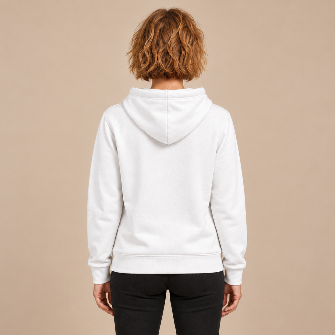Hoodie voor dames met verstelbare capuchon en geribde zoom