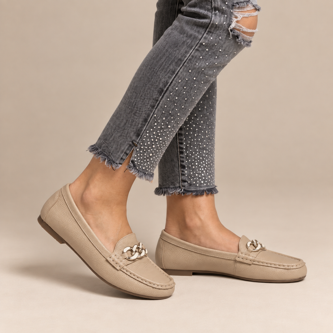 Leren loafers voor dames met leren bovenwerk voor elke dag