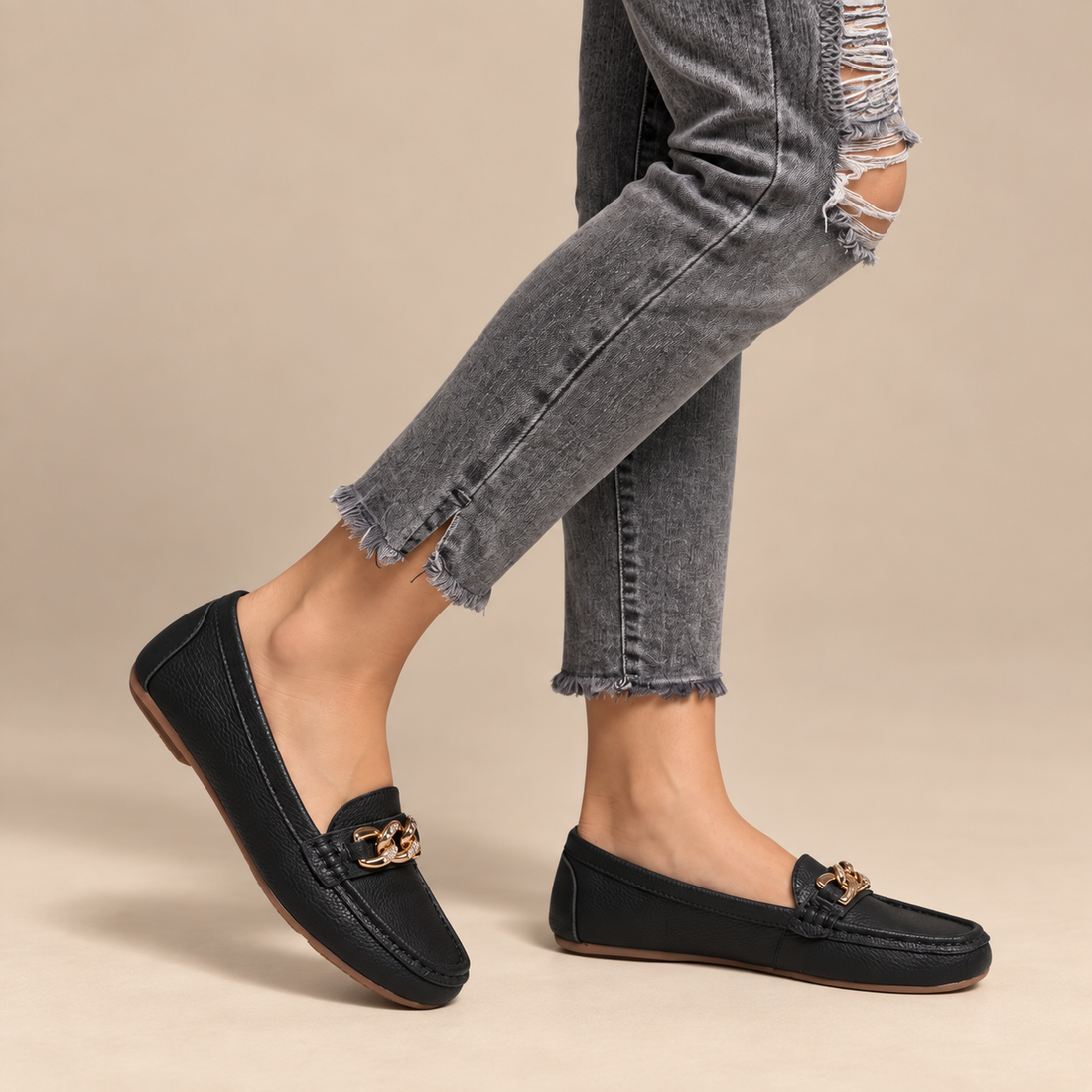 Leren loafers voor dames met leren bovenwerk voor elke dag