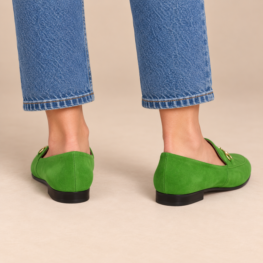 Leren damesloafers met metalen bit voor elk seizoen