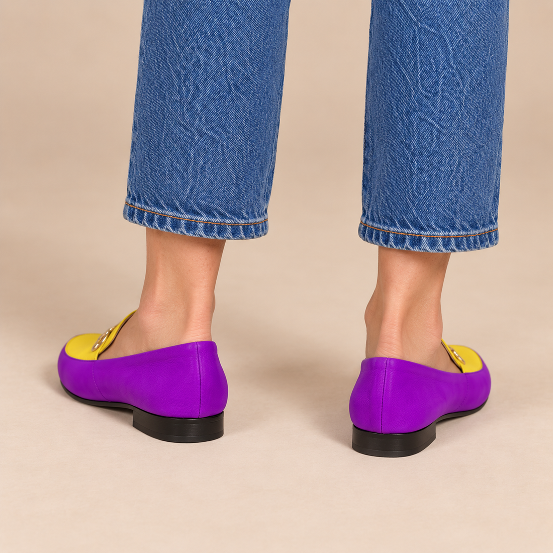Leren damesloafers met metalen bit voor elk seizoen
