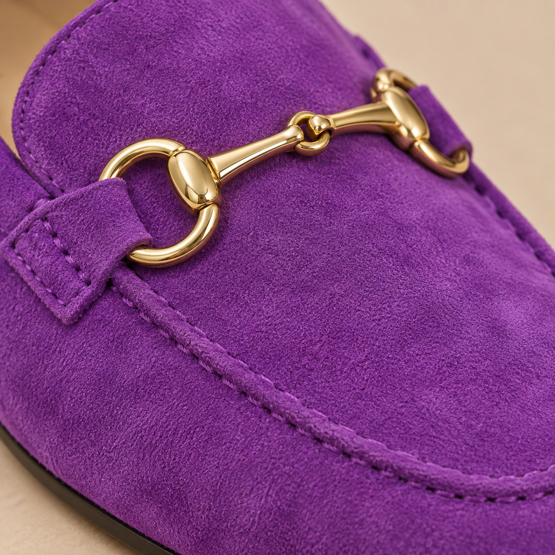 Leren damesloafers met metalen bit voor elk seizoen