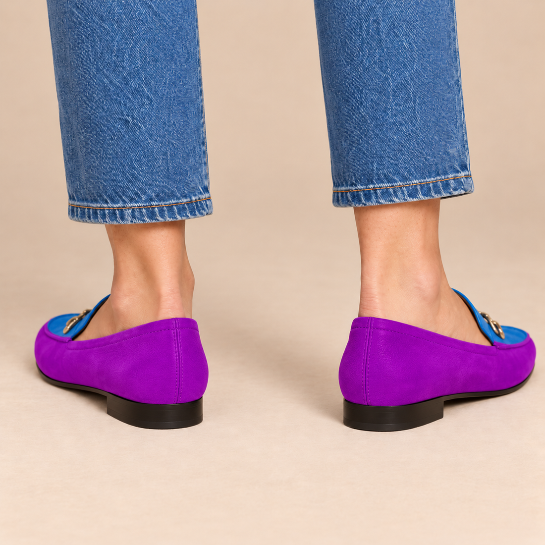 Leren damesloafers met metalen bit voor elk seizoen