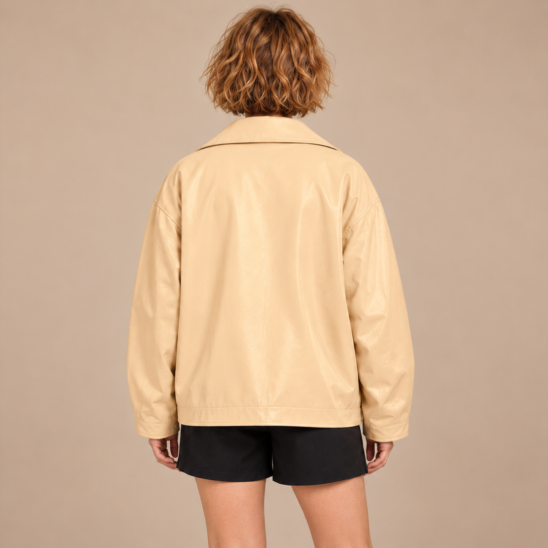 Oversized bomberjack voor dames met kraag en ritssluiting