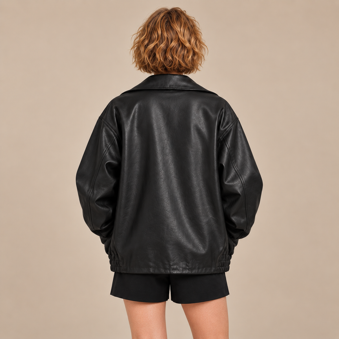 Oversized bomberjack voor dames met kraag en ritssluiting
