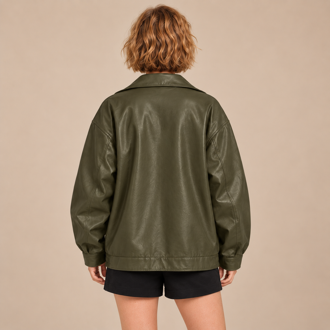 Oversized bomberjack voor dames met kraag en ritssluiting