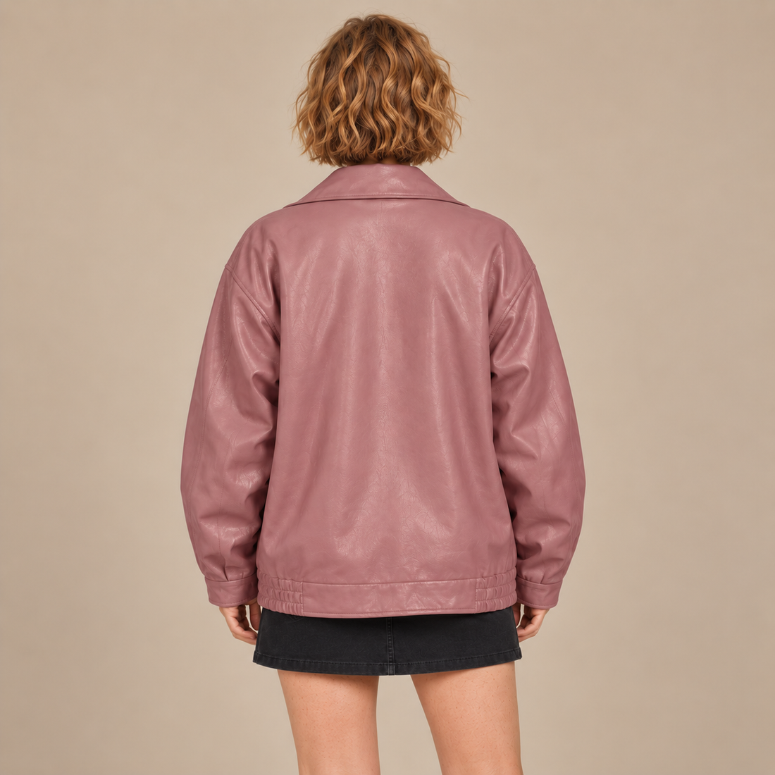 Oversized bomberjack voor dames met kraag en ritssluiting