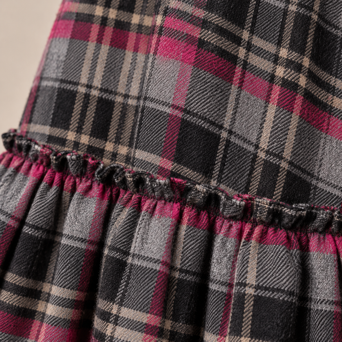 Maxirok voor dames met hoge taille en ruitpatroon