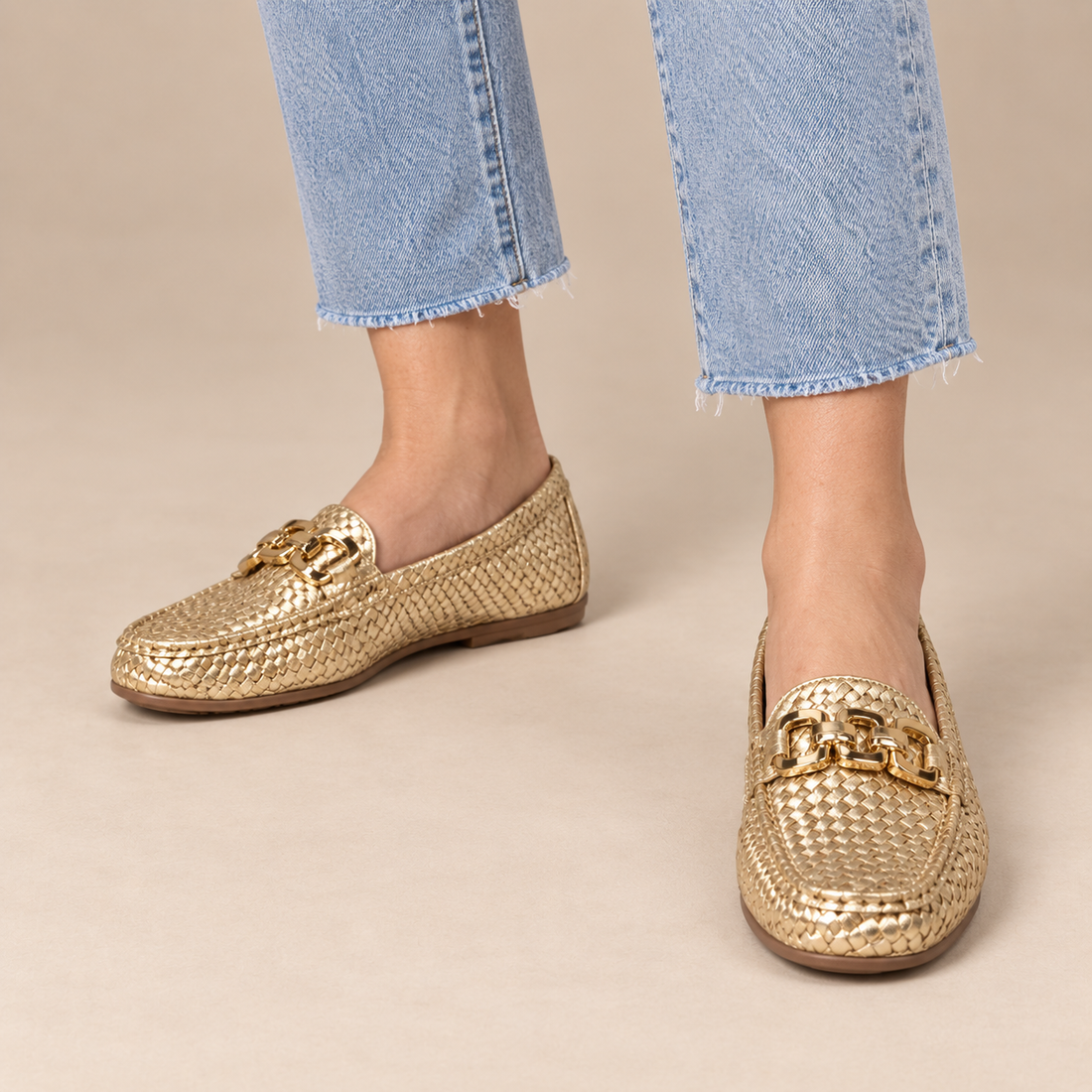 Loafers voor dames met gestructureerd bovenwerk voor dagelijks gebruik