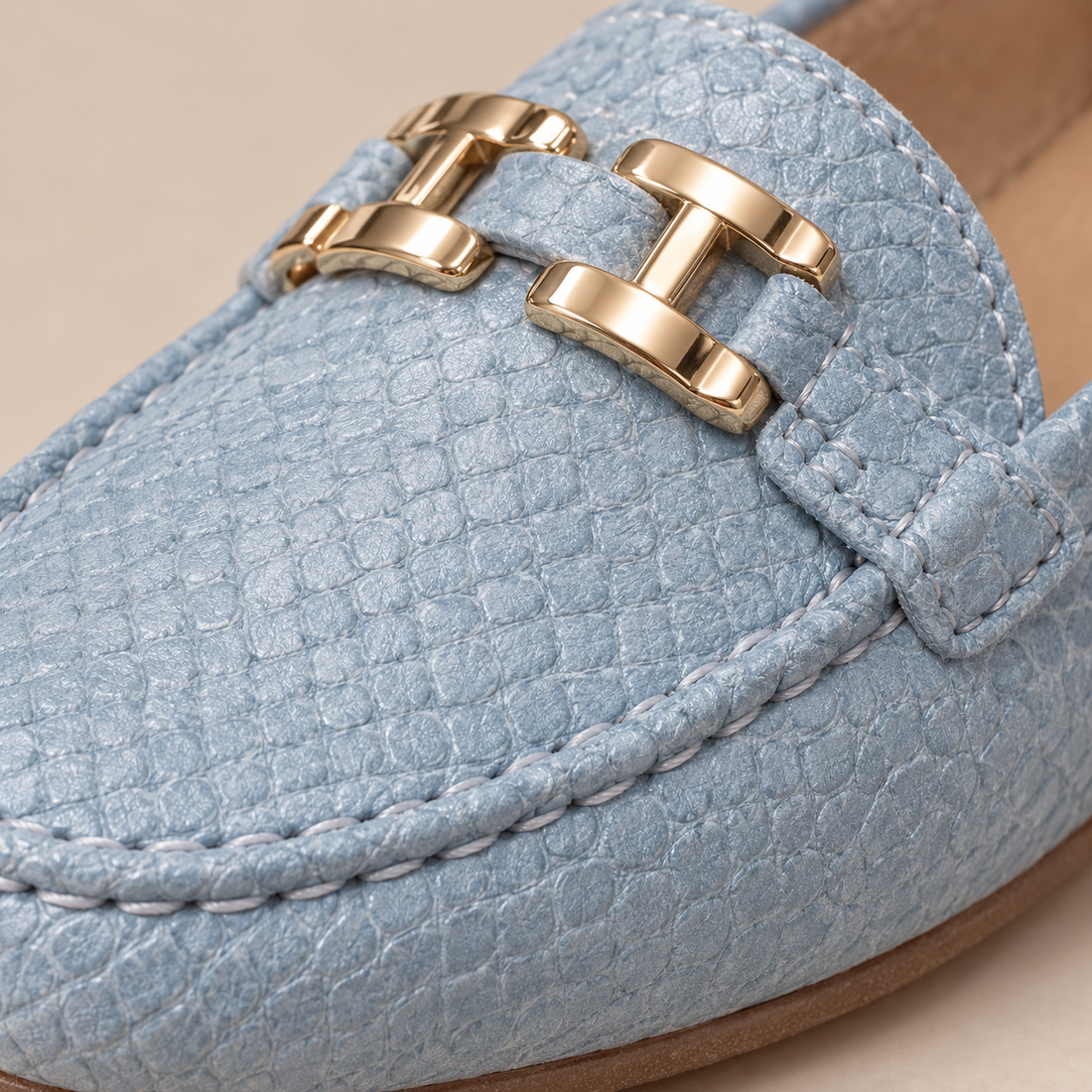Loafers voor dames met gestructureerd bovenwerk voor dagelijks gebruik