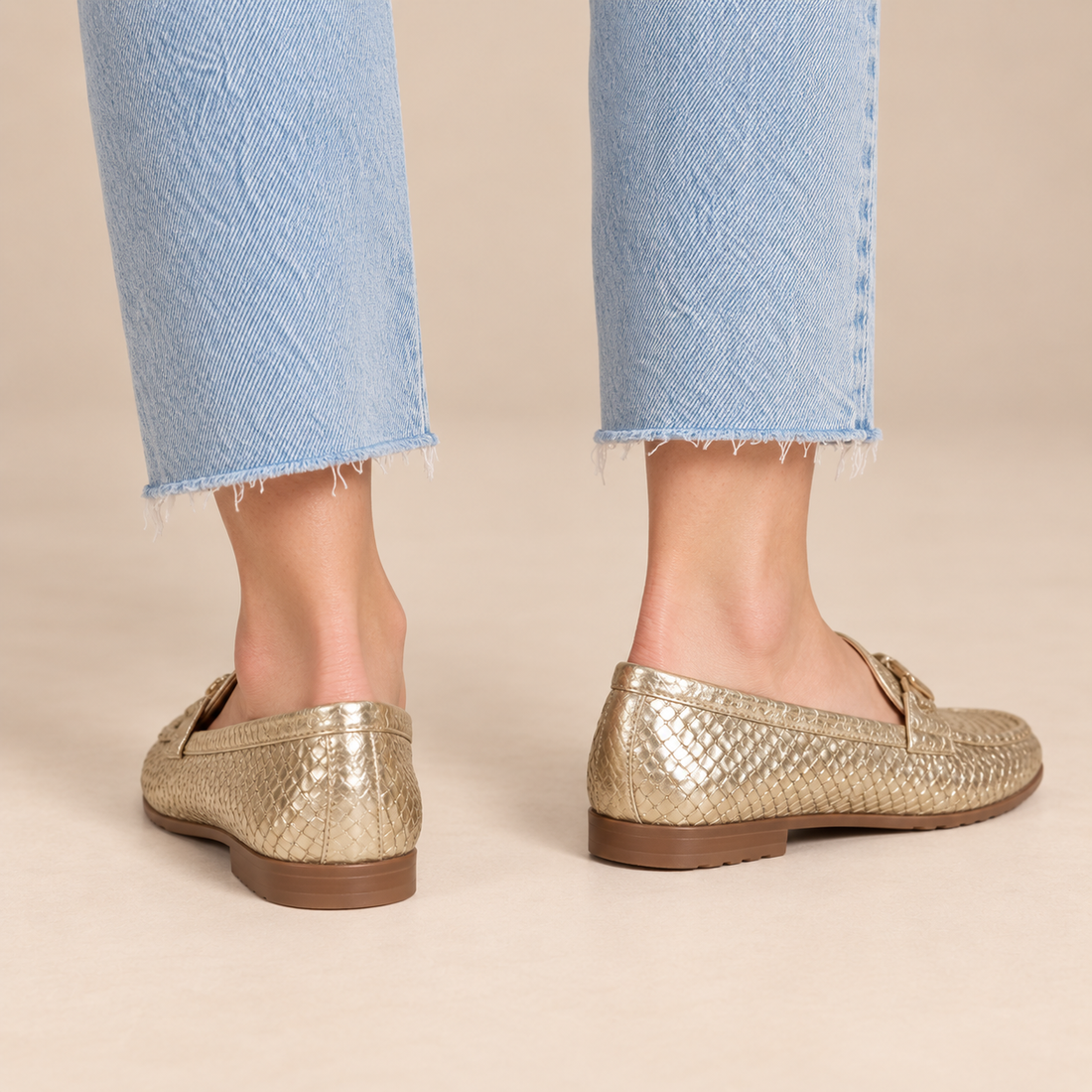 Loafers voor dames met gestructureerd bovenwerk voor dagelijks gebruik
