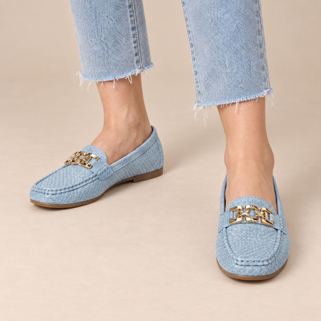 Loafers voor dames met gestructureerd bovenwerk voor dagelijks gebruik