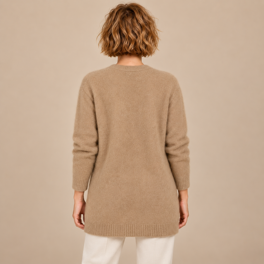 Damesvest met knoopsluiting, geribde boorden en zakken