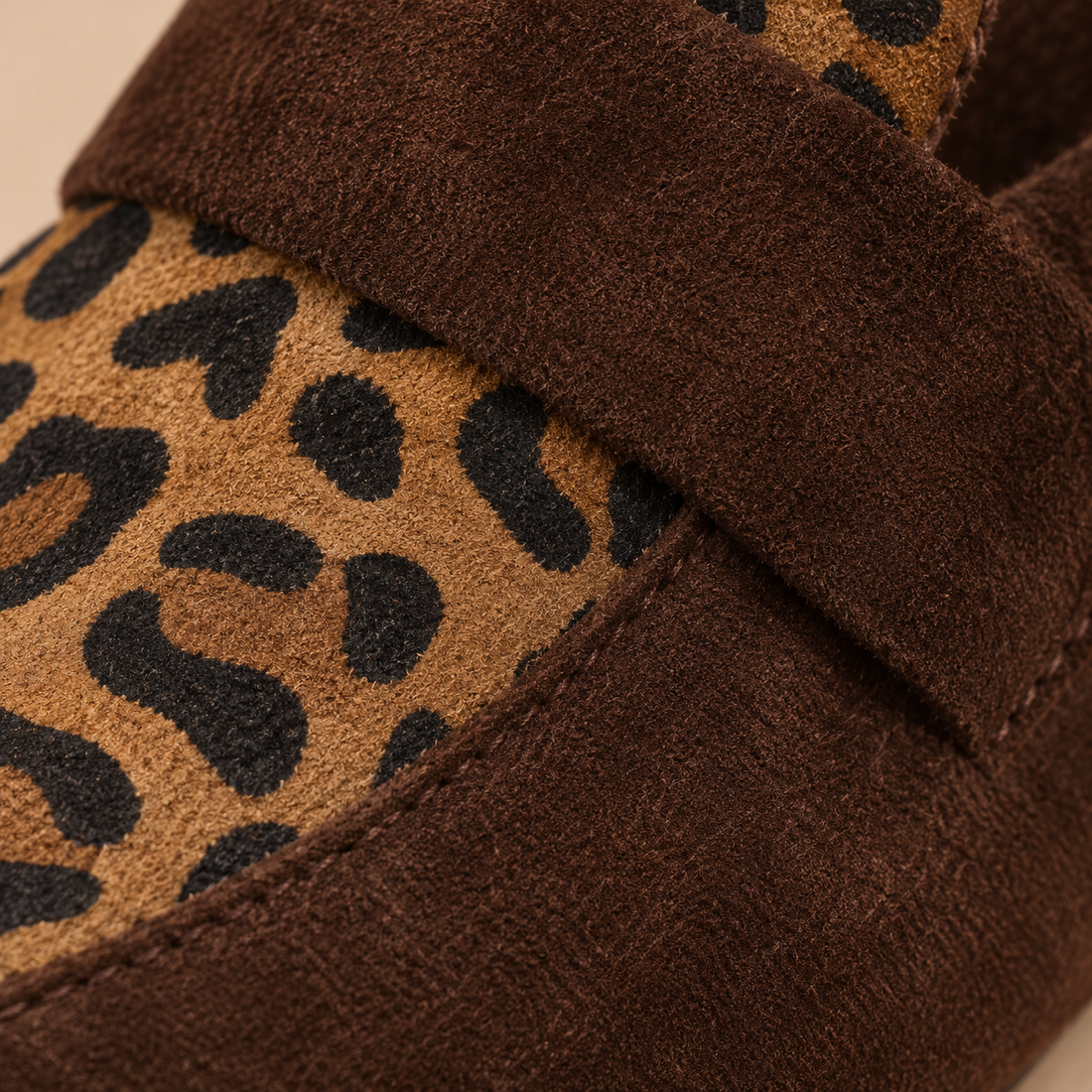 Instaploafers voor dames met luipaardprint en lage blokhak