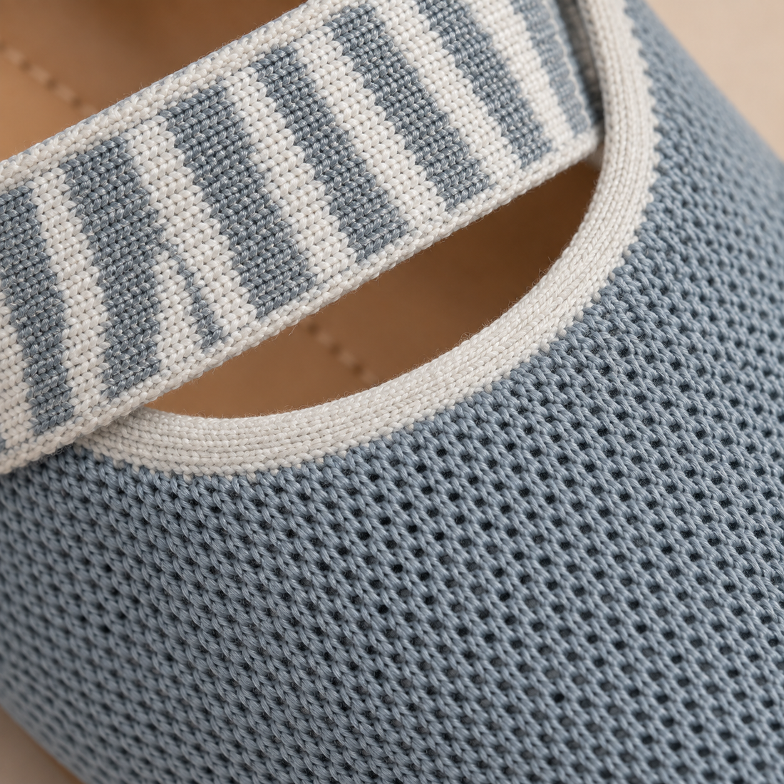 Platte mary janes voor dames met geblokt elastisch bandje