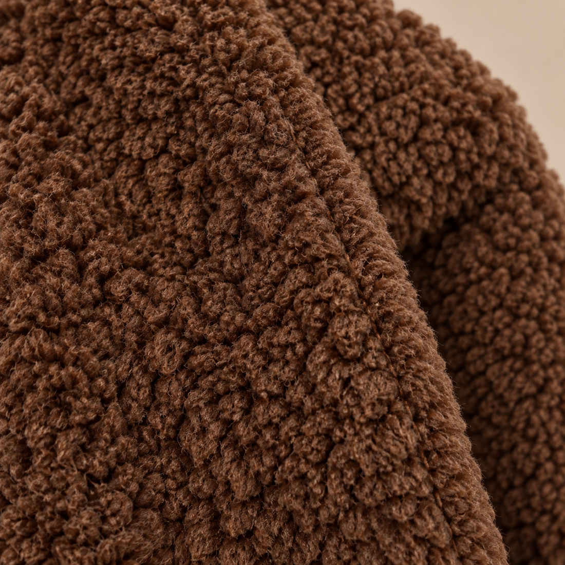 Oversized teddyjas voor dames met reverskraag